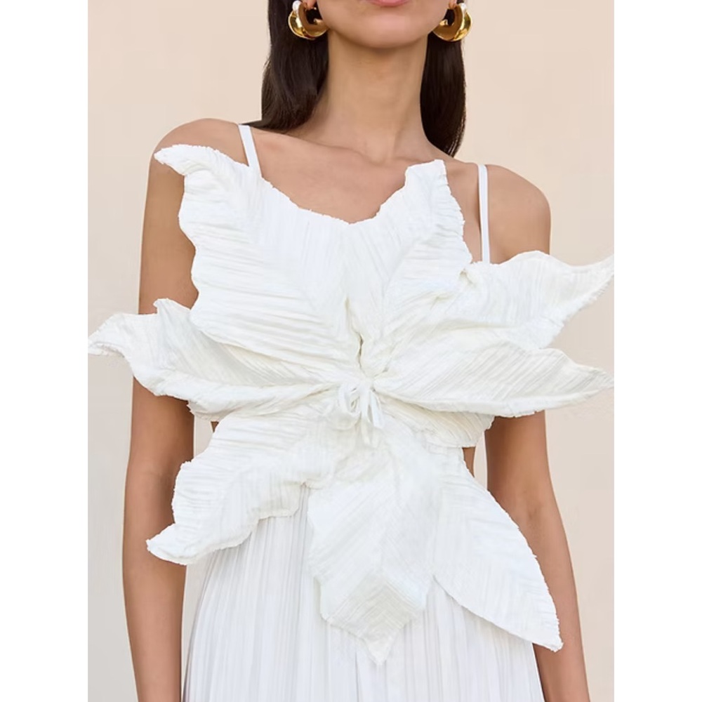 Cult Gaia Hestra White Floral Dress